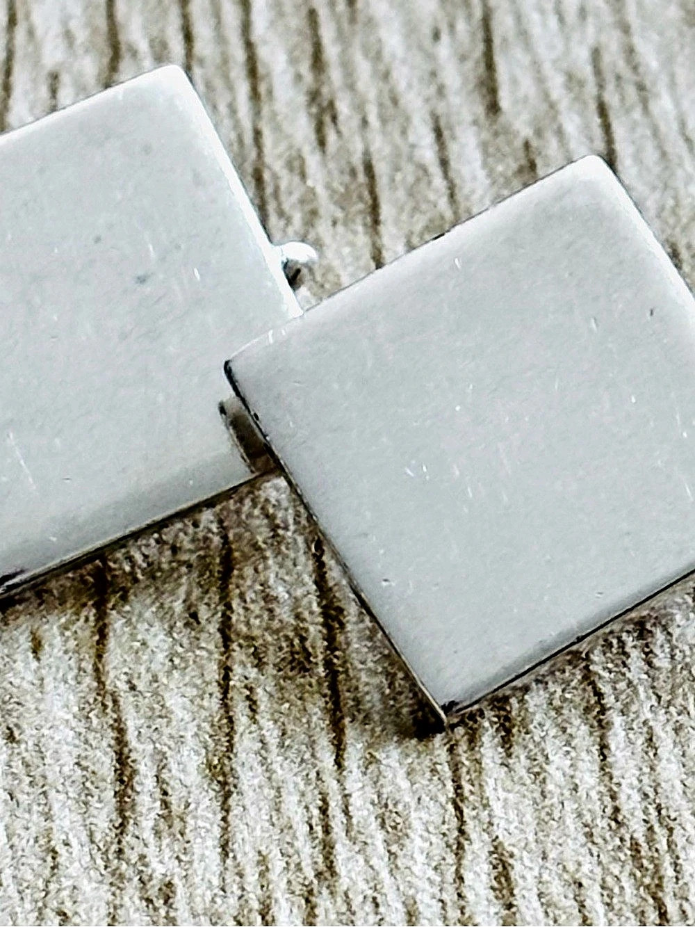 Modern Square Sterling Silver Earrings